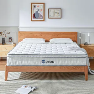 Full Size Mattresses, 10 Inch Mattress Full with Pocket Spring and Memory Foam for Pressure Relief, Motion Isolation, Edge Support, Medium Firm Mattress in a Box, CertiPUR-US, White