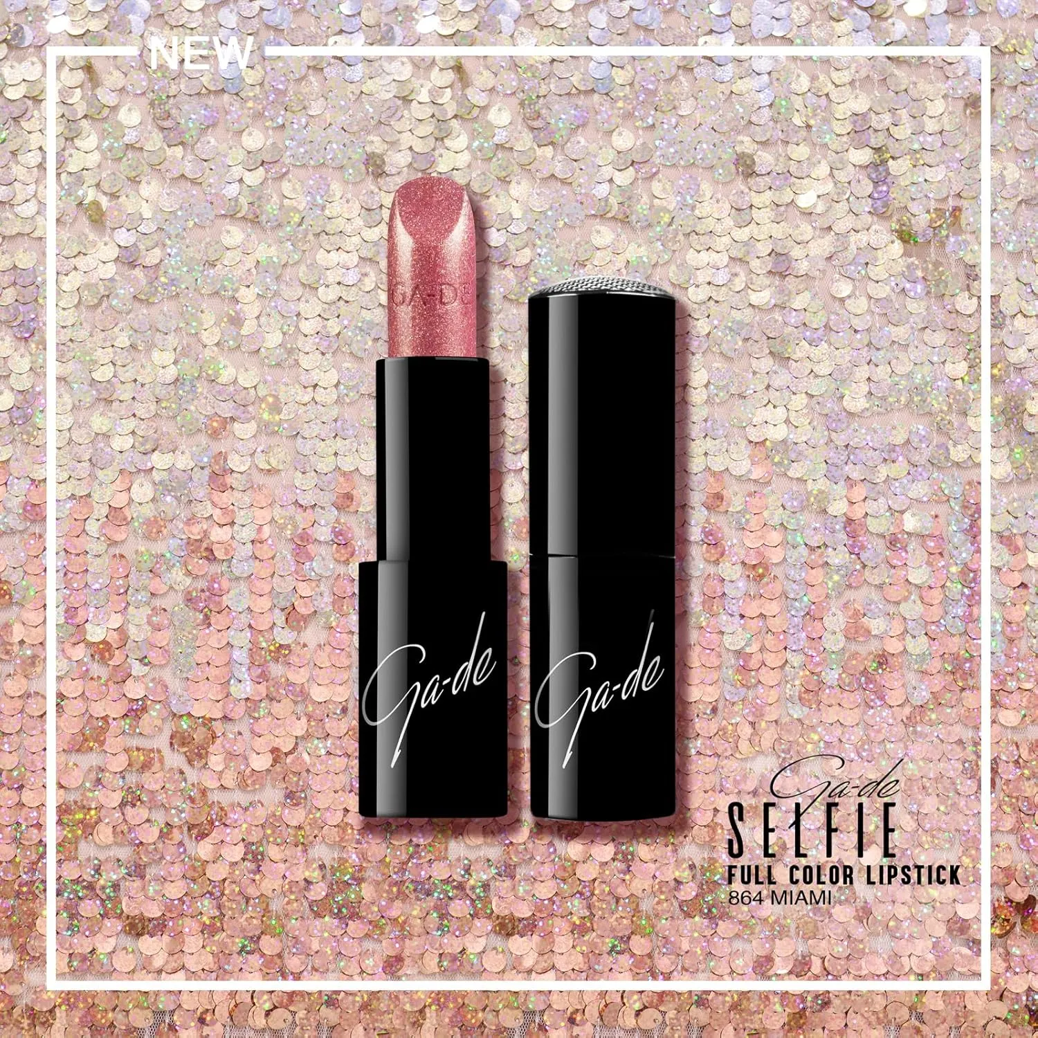 GA-DE Selfie Full Color Lipstick, 864 - Long Lasting High Pigment Lipstick with Argan Oil - Creamy Radiant Shine and Hydrating Benefits - 0.14 oz