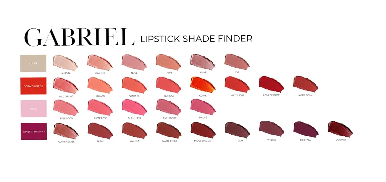 Gabriel Cosmetics Lipstick (Soft Berry - Rosy Nude/Cool Creme)