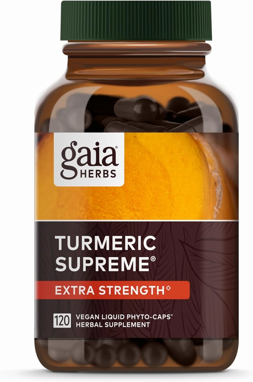 Gaia Herbs Turmeric Supreme Extra Strength - Supports Occasional Swelling from Normal Wear & Tear - with Turmeric Curcumin & Black Pepper - 120 Vegan Liquid Phyto-Capsules (Up to 120-Day Supply)