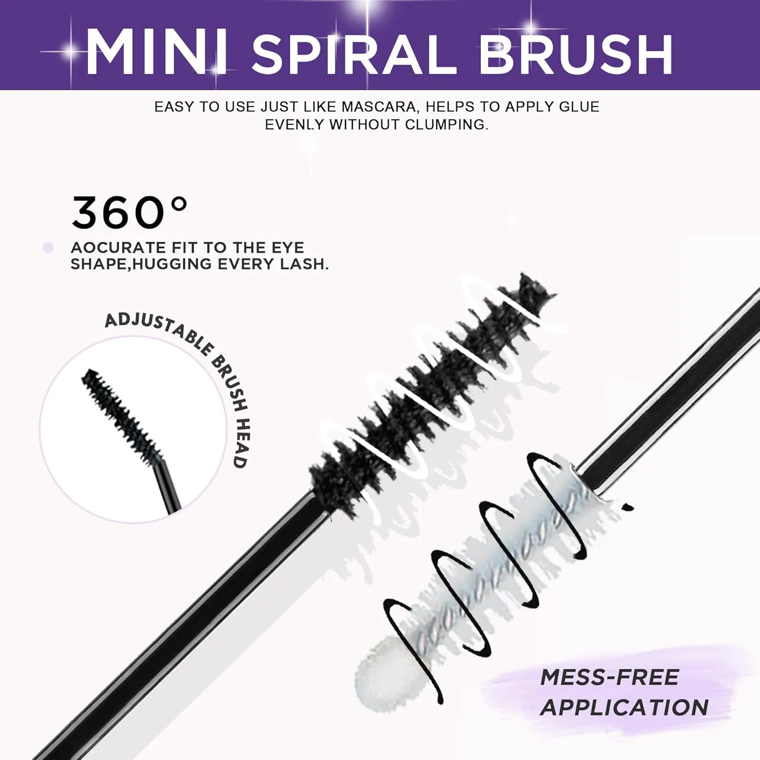 GAQQI Bond and Seal Lash Glue, Lash Cluster Glue Waterproof Lash Glue for Eyelash Clusters, Black Eyelash Glue, Long-Lasting 72H , Latex Free Cluster Lash Glue (Pack of 2)