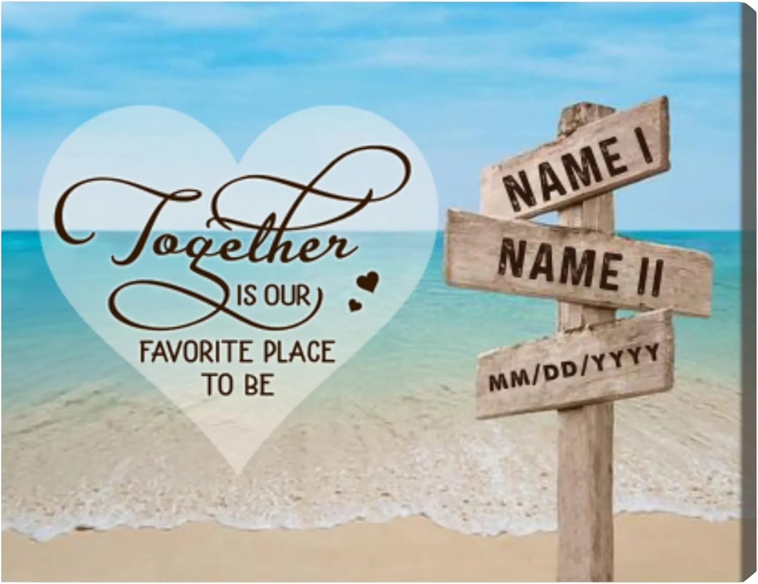 Generic All of Me Loves All Of You Sign, Personalized Gifts for Couple, Two Chairs On Dock Canvas (Design 05), Fullsize