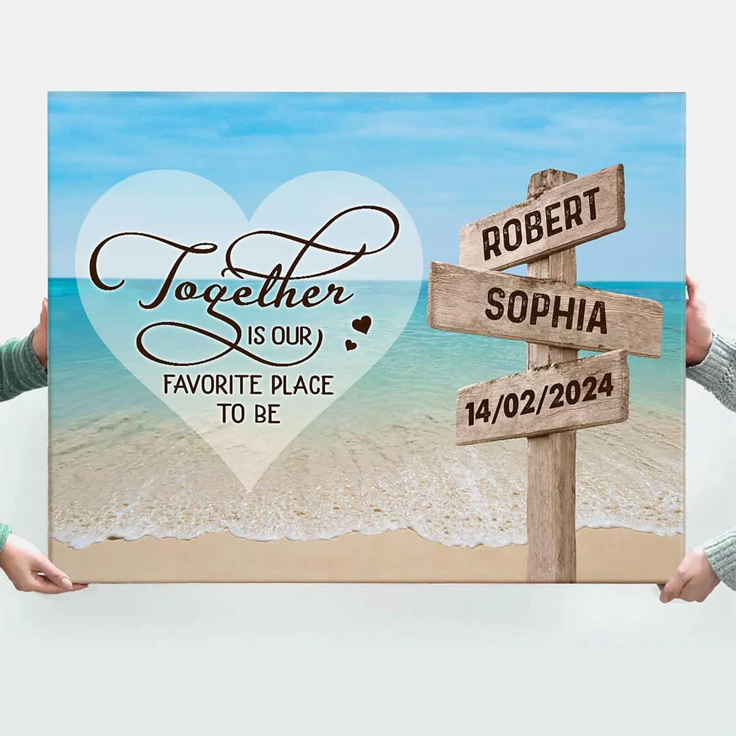 Generic All of Me Loves All Of You Sign, Personalized Gifts for Couple, Two Chairs On Dock Canvas (Design 05), Fullsize