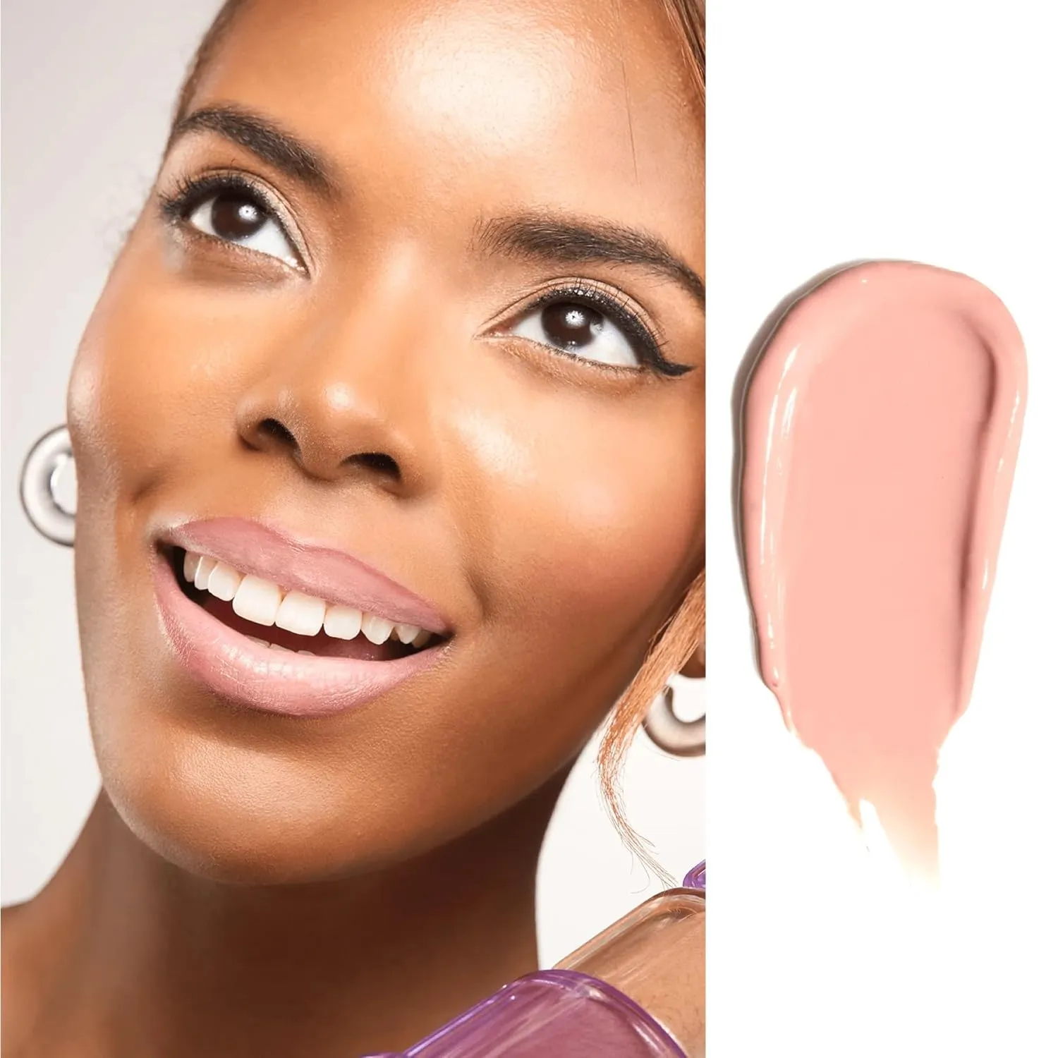 Gerard Cosmetics Color Your Smile Lip Gloss Butter Cream, Super Pigmented Pink Lip Gloss with LED Light and Mirror, Shiny Finish, Hydrating Liquid Lip Color, Cruelty Free and Made in USA
