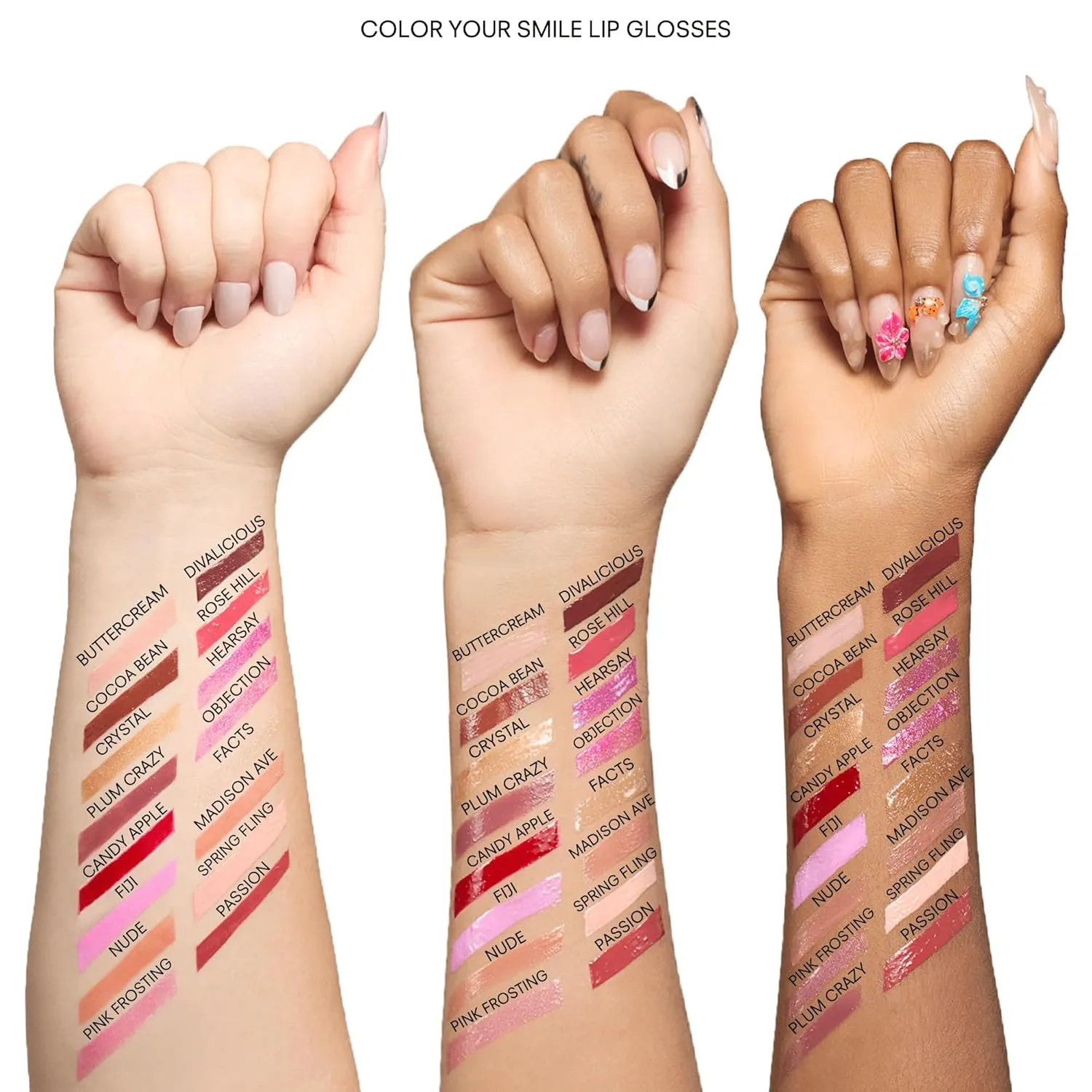 Gerard Cosmetics Color Your Smile Lip Gloss Butter Cream, Super Pigmented Pink Lip Gloss with LED Light and Mirror, Shiny Finish, Hydrating Liquid Lip Color, Cruelty Free and Made in USA