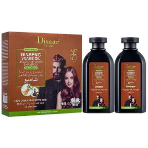 Ginseng Snail Oil Sppedy Hair Color Shampoo Natural Brown Cover Gray White Hair 8 - Minutes 200ml 200ml