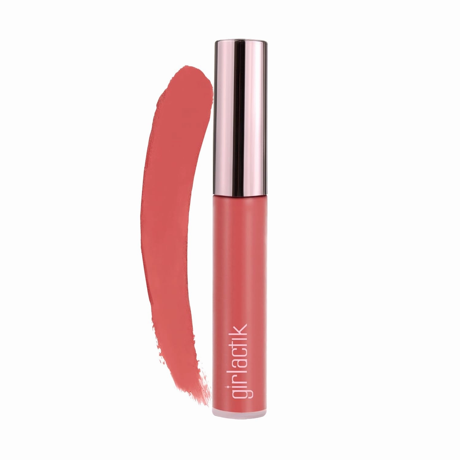 Girlactik Long Lasting Matte Lip Paint Liquid Lipstick in Allure- Long wearing, Smooth Application, Pigmented, Non-Crack Formula, Lightweight, 7.5 ml / .25 oz, (Ooh la la)