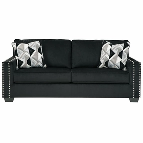 Gleston Black Sofa - 84"W x 38"D x 37"H