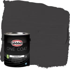 Glidden One Coat 1 gal. Black Magic / Black Eggshell Interior Paint with Primer
