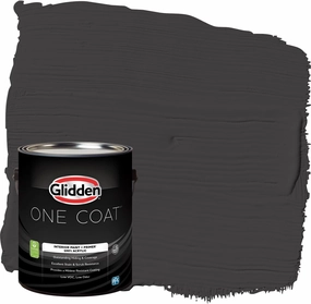 Glidden One Coat 1 gal. Black Magic / Black Eggshell Interior Paint with Primer