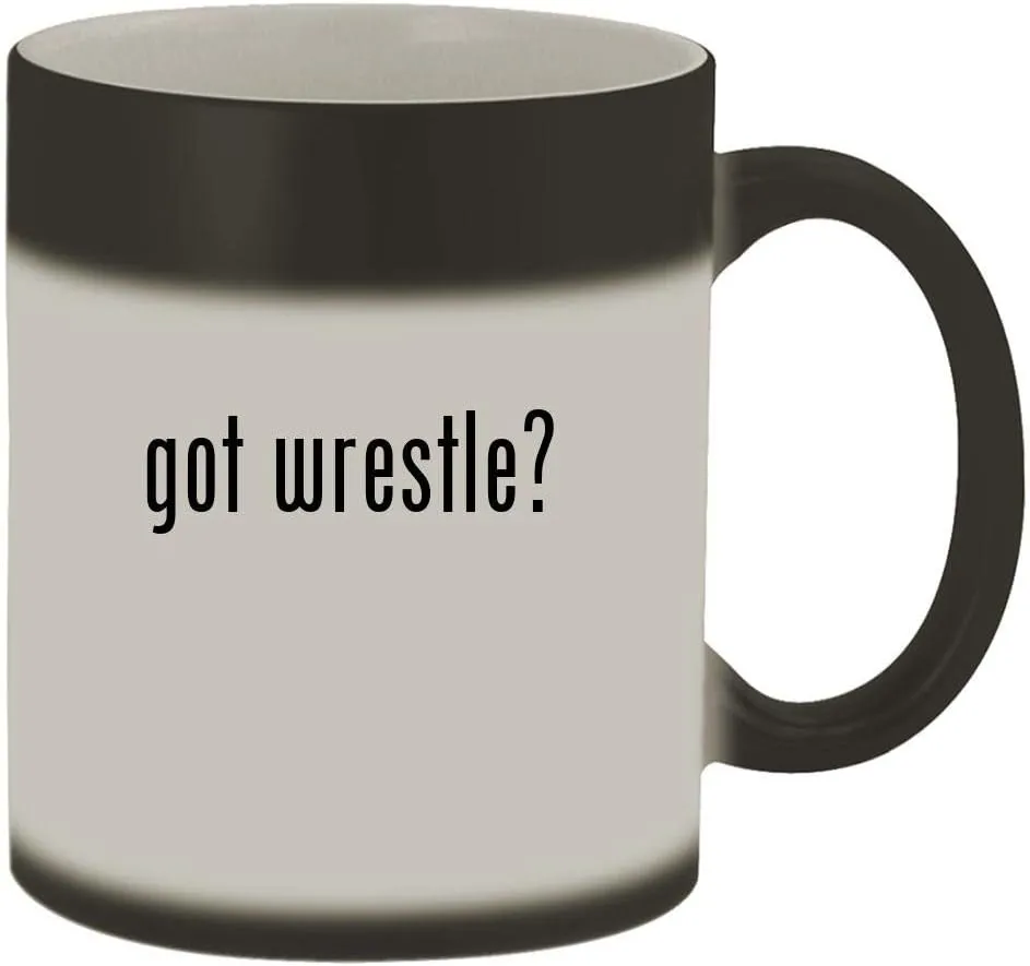 got wrestle? - 11oz Magic Color Changing Mug, Matte Black