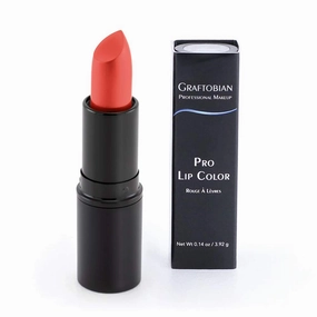 Graftobian Professional Color Lipstick - Ultra Long-Wearing, Comfortable Texture, Full Range of HD Shades, For All Skin Tones and Undertones, Velvety Smooth Semi-Matte Finish, Coral