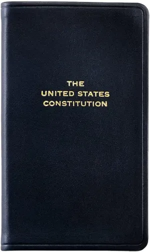 Graphic Image The United States Constitution and Related Documents | Published and Bound in the USA | Genuine Leather Soft Cover | Pocket Size, Black