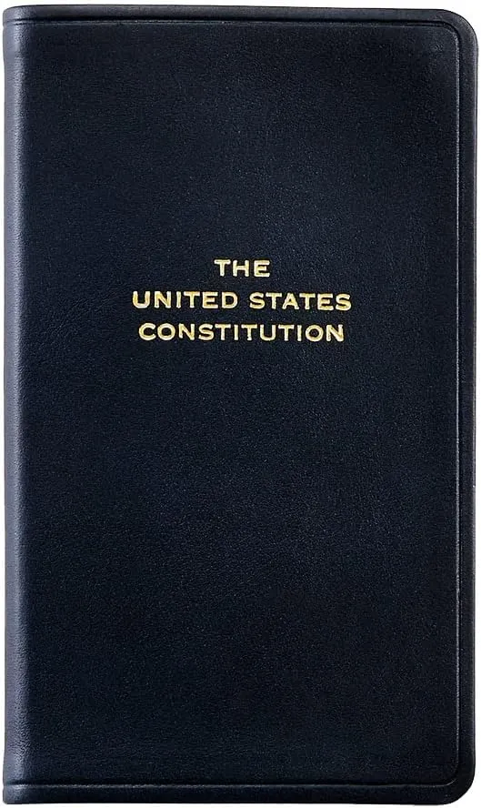 Graphic Image The United States Constitution and Related Documents | Published and Bound in the USA | Genuine Leather Soft Cover | Pocket Size, Black