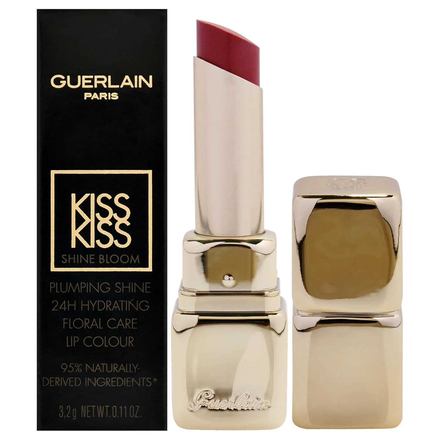 Guerlain Kiss Kiss Shine Bloom Lipstick -119 Floral Nude for Women - 0.11 oz Lipstick