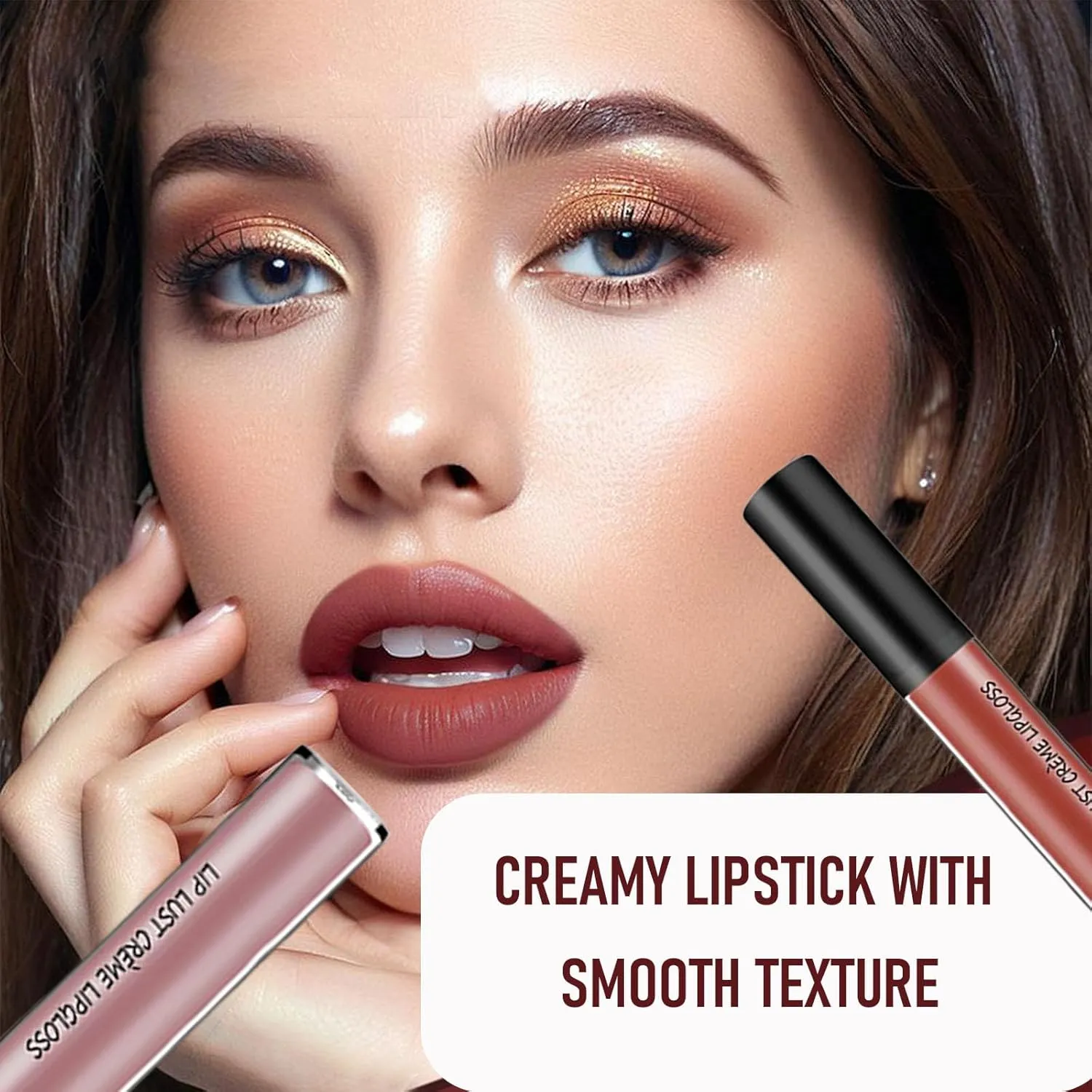 Hailnrothwad Lipstick, Brillo De Labios En Crema De Colores, 12 Colors Cream Texture Lipstick, Long-Lasting Moisturizing (#10)