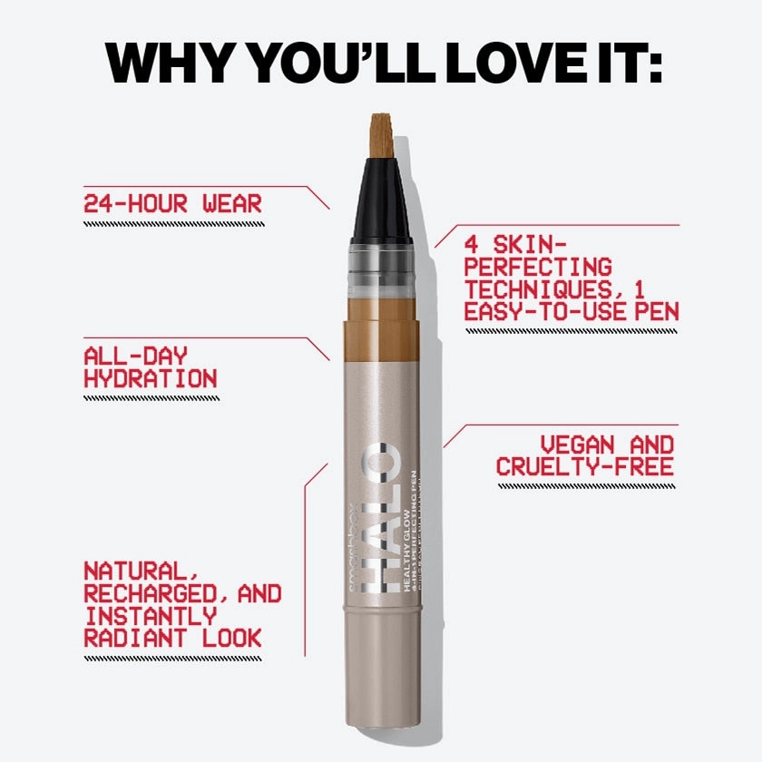 HALO HEALTHY GLOW 4-IN-1 PERFECTING PEN CONCEALER WITH HYALURONIC ACID