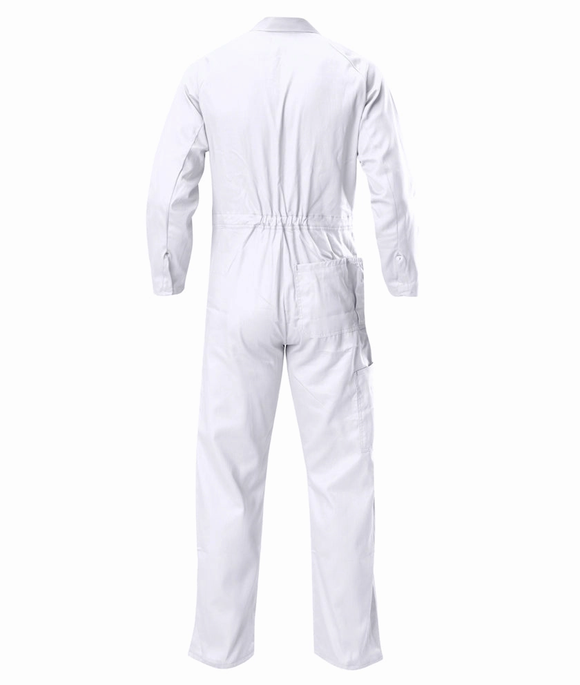Hard Yakka Men's Foundations Lightweight Cotton Drill Coverall - White