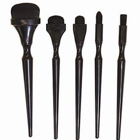 HBJWOV 5 pieces of black makeup brush set full set of powder eye shadow brush beauty tools