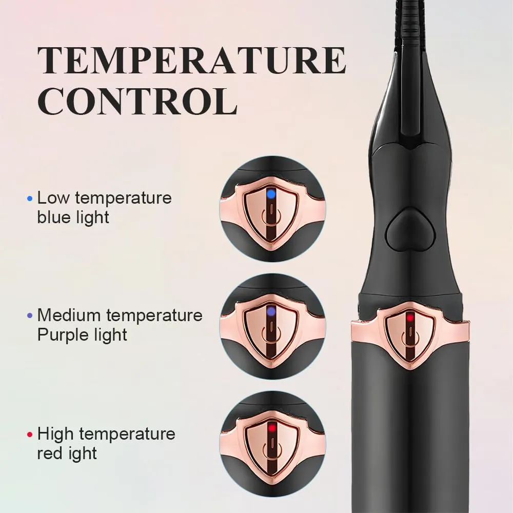 Heated Eyelash Curlers, 2025 Rechargeable Heated Eyelash Curler for Quick Heating Curling, 2 in 1 Electric Eyelash Curler for Instant Glam, Upgrade Electric Eyelash Curler with USB Cable (Pink 2pcs)