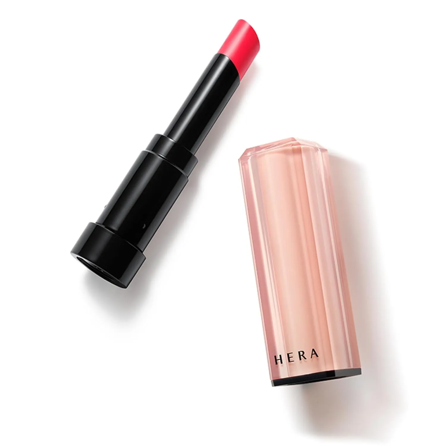 HERA Sensual Nude Balm Moisturizing Lipstick #356 TEMPTING RED | Glossy Lip Serum including Ceramide, Hydrating & Nourishing, Sheer Color & Smooth Finish, Korean Makeup, 0.12 oz. (3.5g)