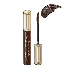 HEROINE MAKE by KISSME Real Lash Mascara Advanced Film, Waterproof Mascara Dark Brown, Slim Brush, Fiber Mascara, Lengthening & Curl Mascara, Eye Makeup, 0.21 Fl Oz