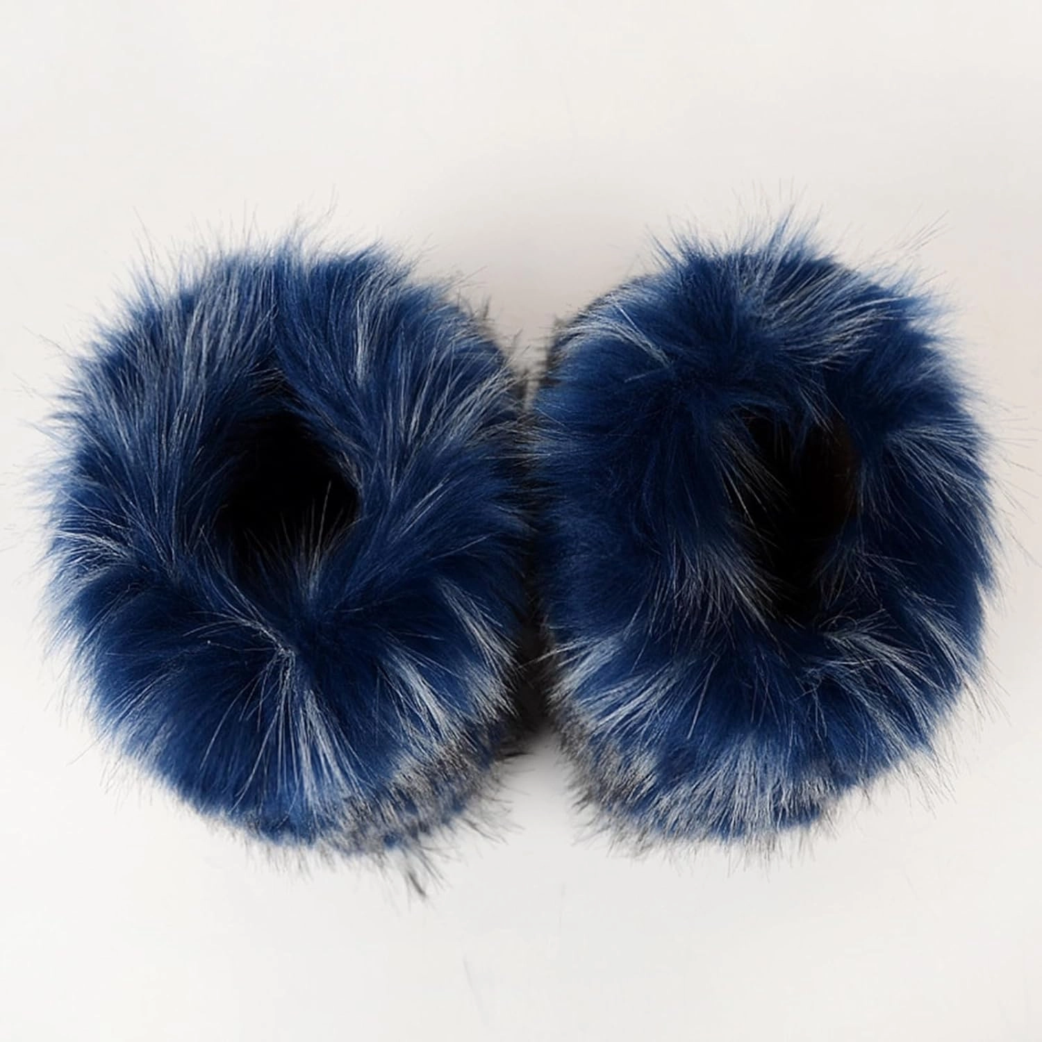 HINDOLA Womens Faux Fur Boots Fuzzy Fluffy Furry Round Toe Suede Boots Winter Comfy Plush Warm Snow Boots Comfortable Winter Ankle Booties Anti Slip Outdoor Indoor Flat Shoes