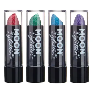 Holographic Glitter Lipstick by Moon Glitter - 0.17oz - Set of 4 colours