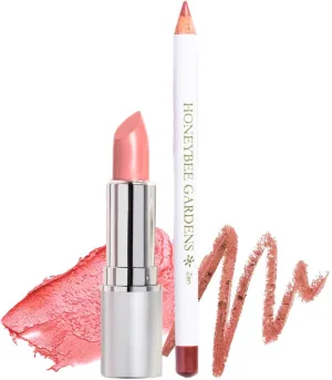 Honeybee Gardens Lip Liner   Lipstick Bundle, Zen & Bermuda