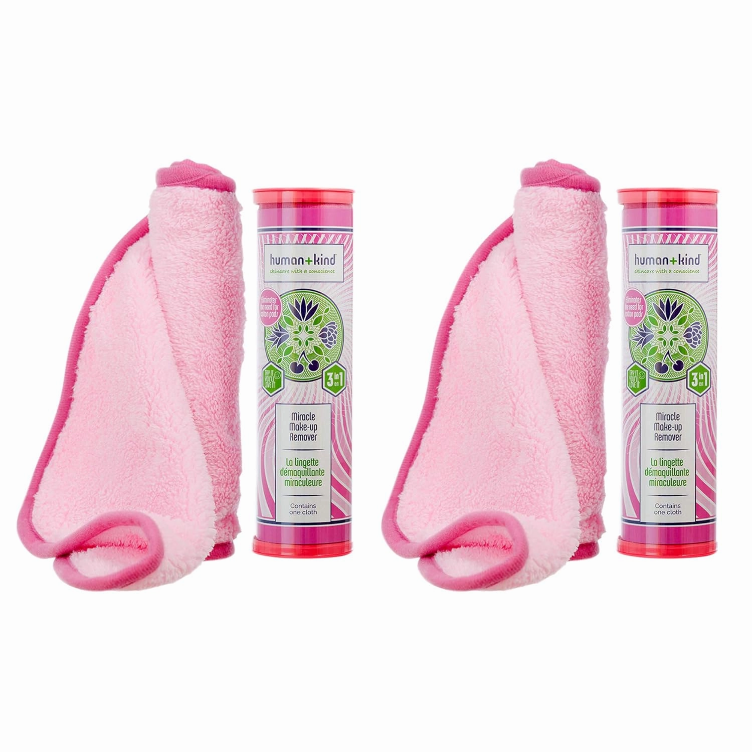 Human Kind Miracle Make-Up Remover - Super Soft Cloth Unisex 1 Pc - Pack of 2