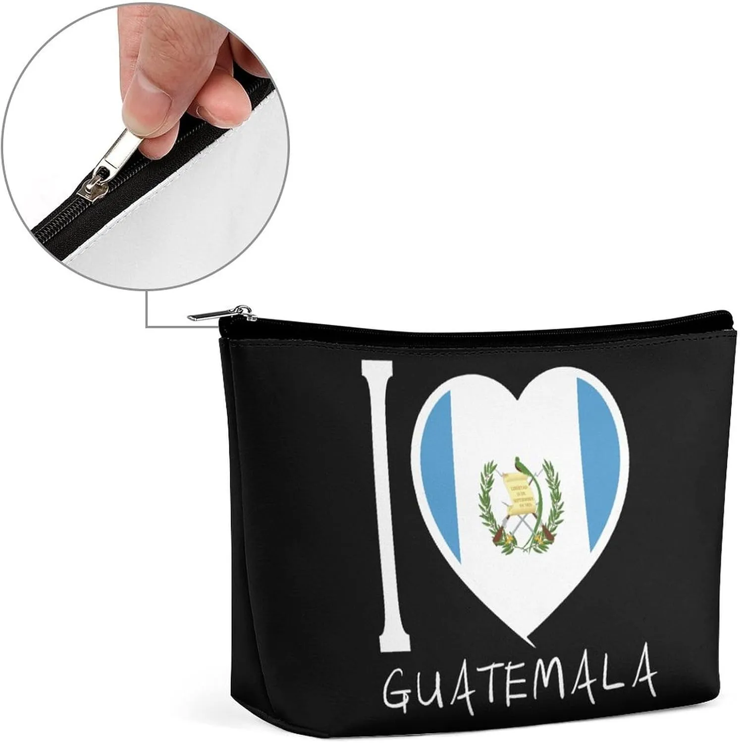 I Love Guatemala Cosmetic Bag Travel Portable Makeup Bag Large Capacity Toiletry Bag Women Storage Bags-3