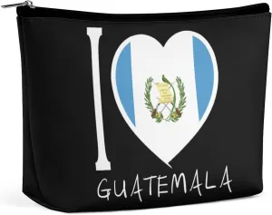 I Love Guatemala Cosmetic Bag Travel Portable Makeup Bag Large Capacity Toiletry Bag Women Storage Bags-3