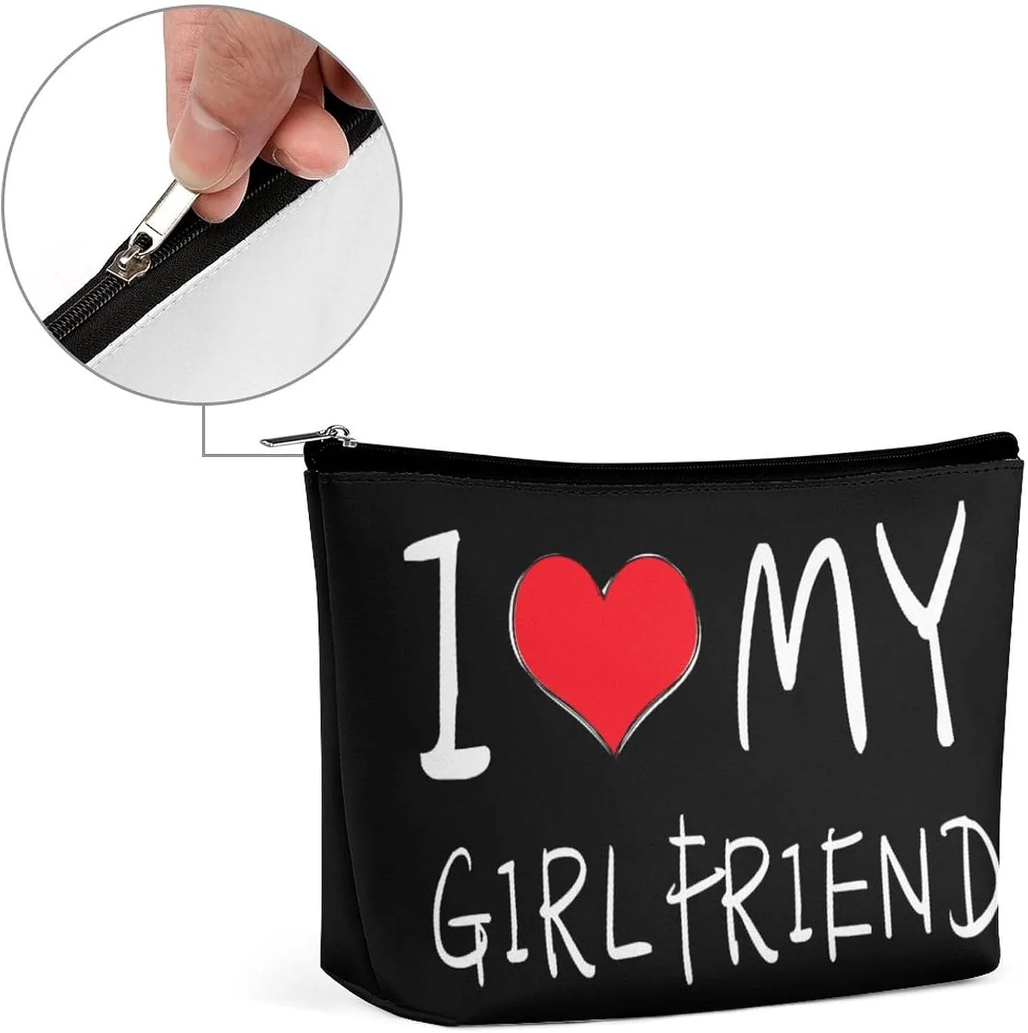 I Love My Girlfriend Cosmetic Bag Travel Portable Makeup Bag Large Capacity Toiletry Bag Women Storage Bags-3
