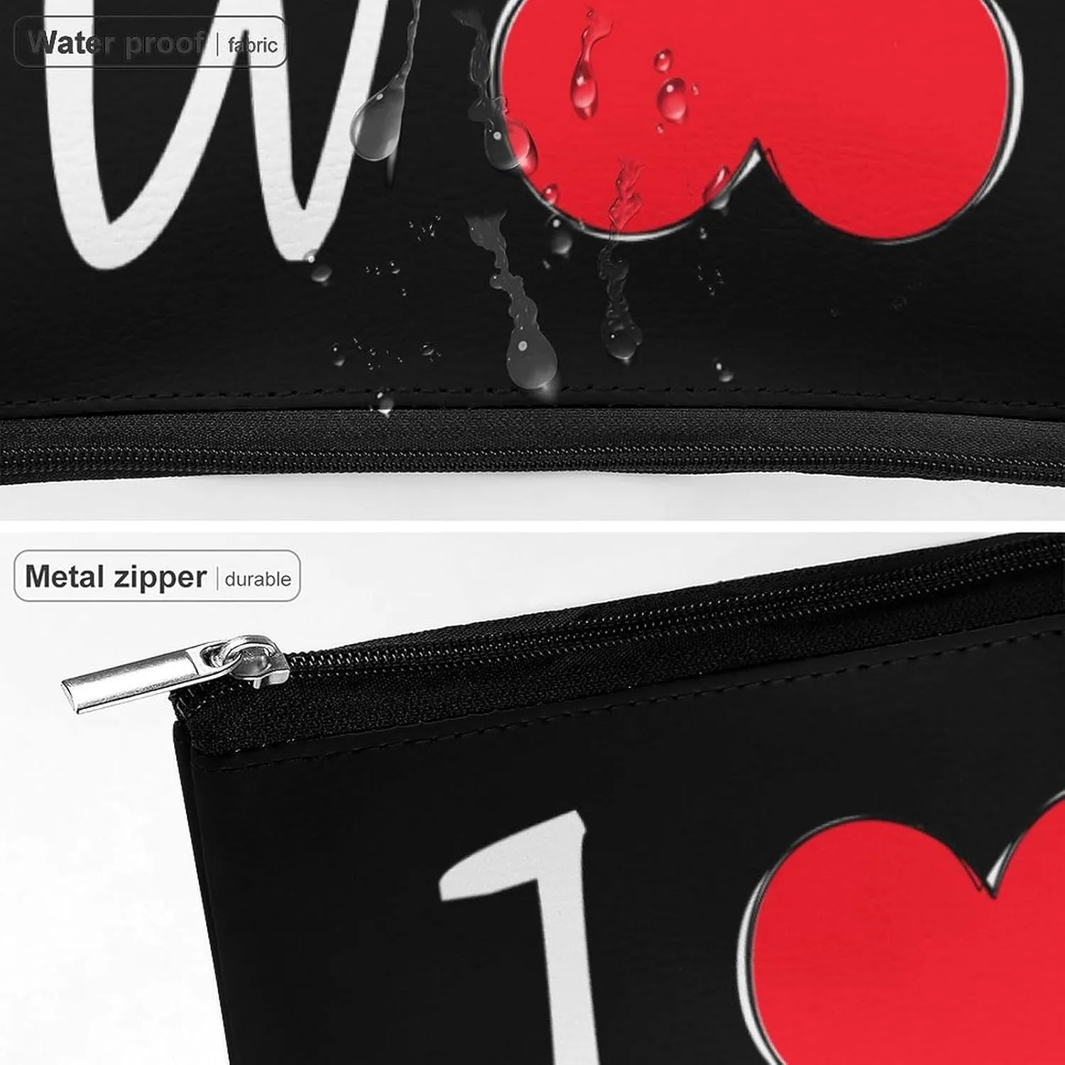 I Love My Girlfriend Cosmetic Bag Travel Portable Makeup Bag Large Capacity Toiletry Bag Women Storage Bags-3