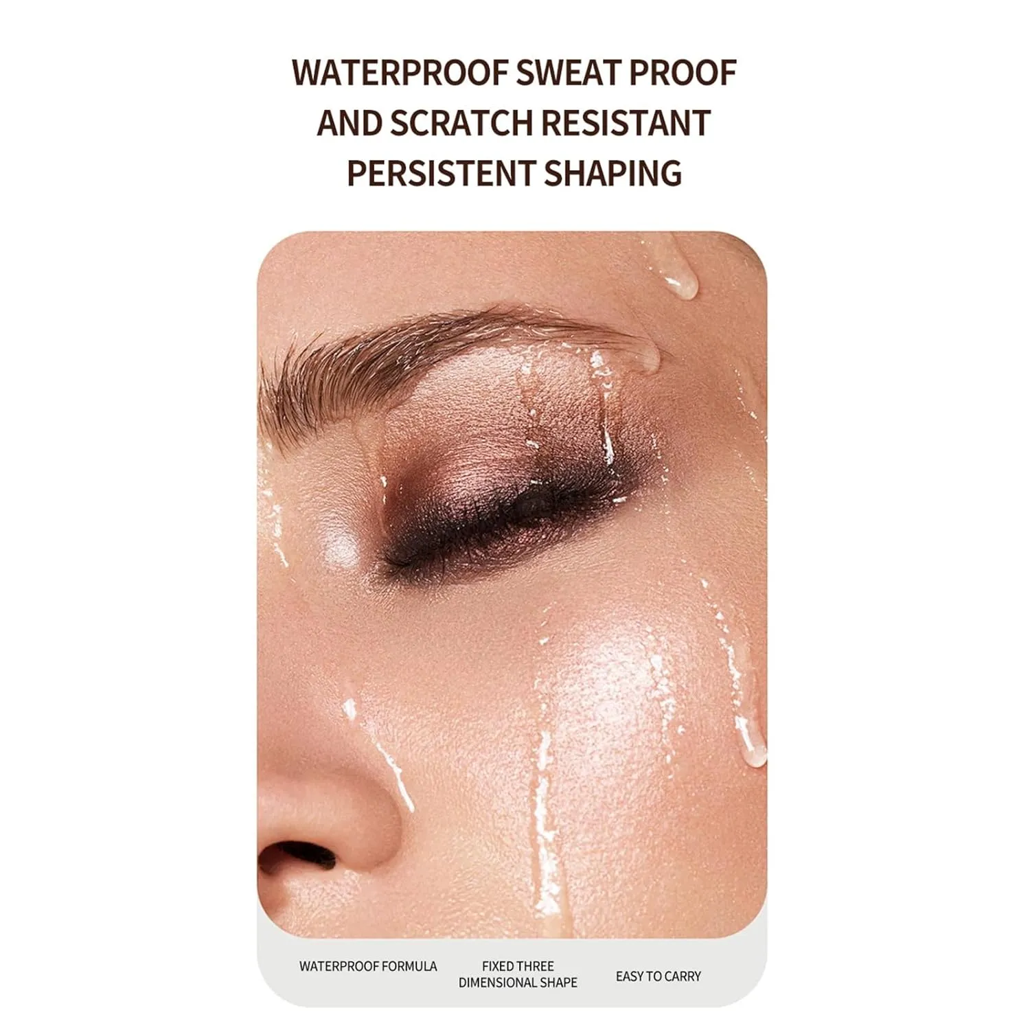 Instant Brow Brush, Brow Brush, Eyebrow Brush, Brow-Fection, Waterproof & Smudge-Proof Liquid Eyebrow Brush, Square Brush for Natural Brow (Auburn*2pcs)