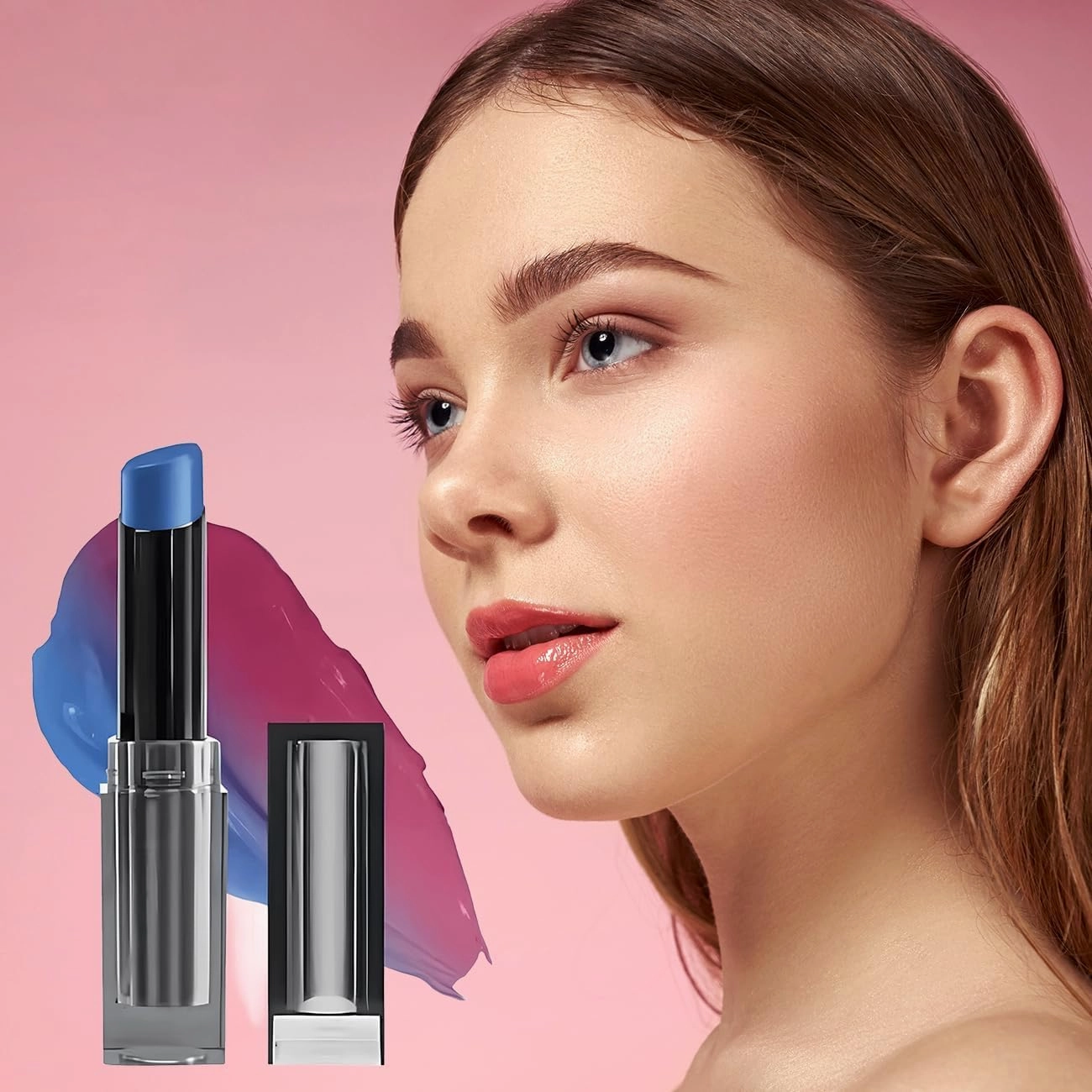 Instaph Lipstick, Instaph Lip Stain, Long Lasting Moisturizing Ph Changing Lipstick For Women, Temperature Lip Gloss/Balm (Mix, One Size)