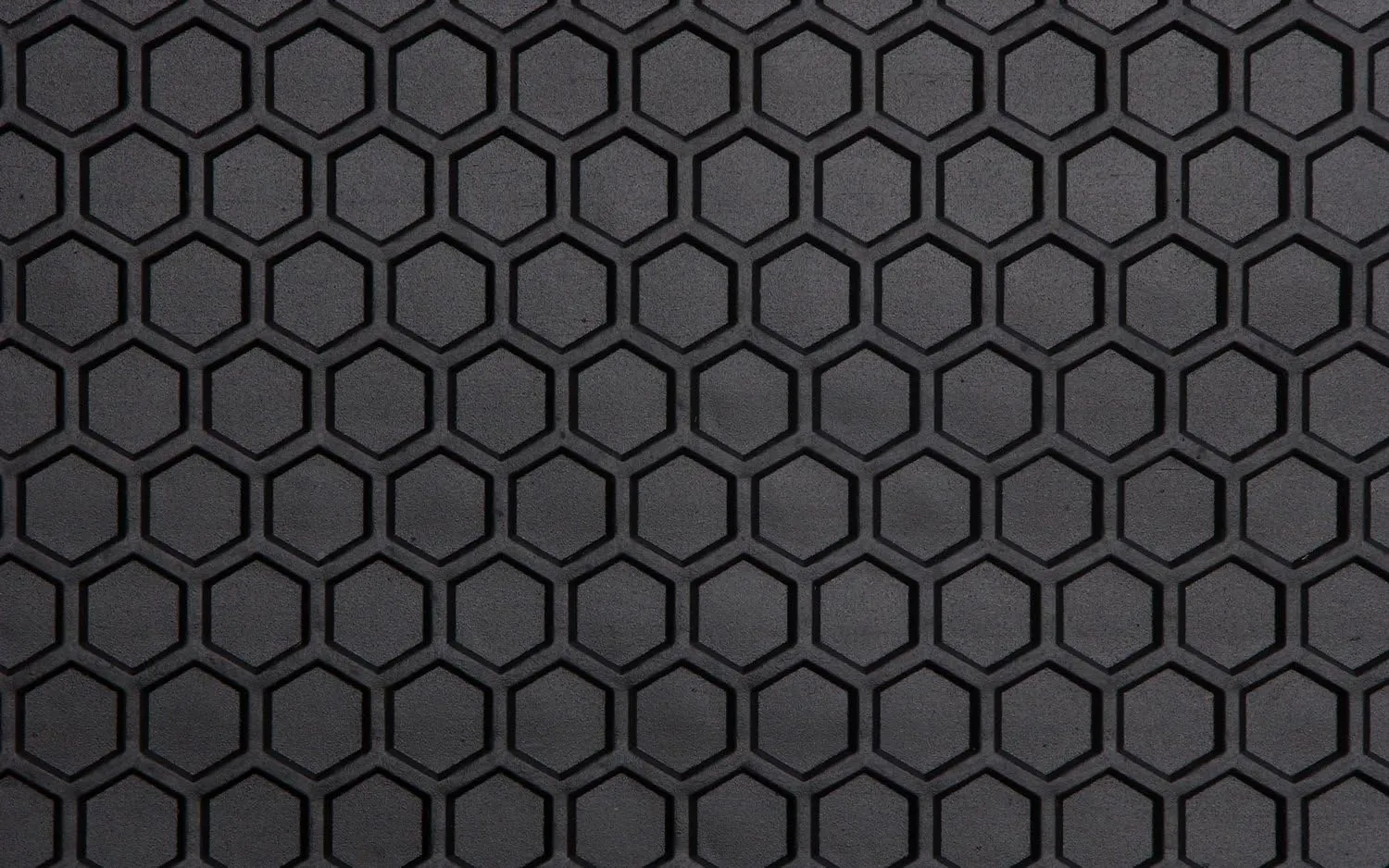 Intro-Tech JP-110F-RT-B HexoMats Front Row 2 pc. Custom Fit Auto Floor Mats for Select Jeep CJ-5 Models - Rubber-Like Compound, Black