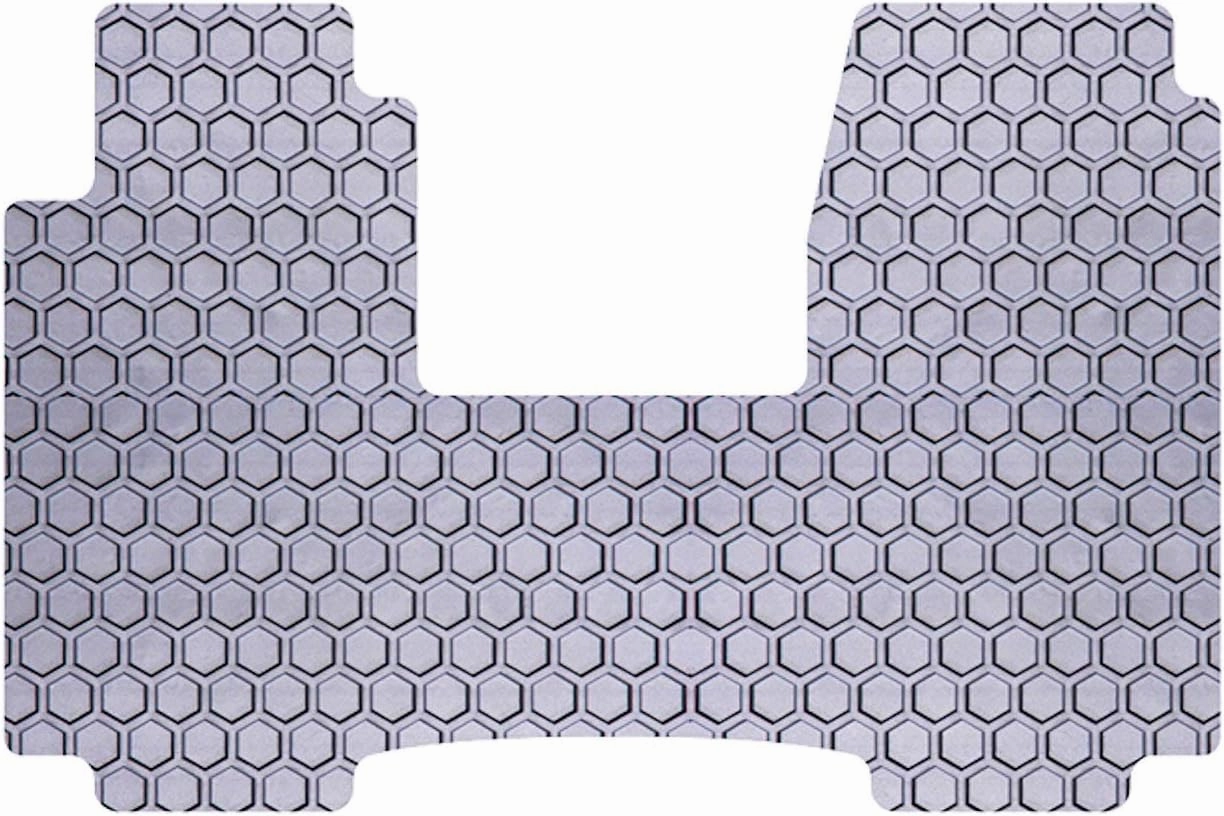 Intro-Tech Hexomat Front Row Custom Floor Mat for Select Chevrolet Van - Full Size Models - Rubber-like Compound (Gray)