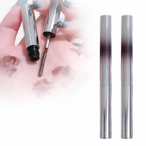 Iron Wand Mascara, Upgraded Waterproof Black Washable Metal Mascara, Metal Rod Mascaras, Long Lasting Lash Extensions Mascaras, Metals Wand Mascar, 3D Curling Eyelash Iron Mascar (Brown-2pcs)