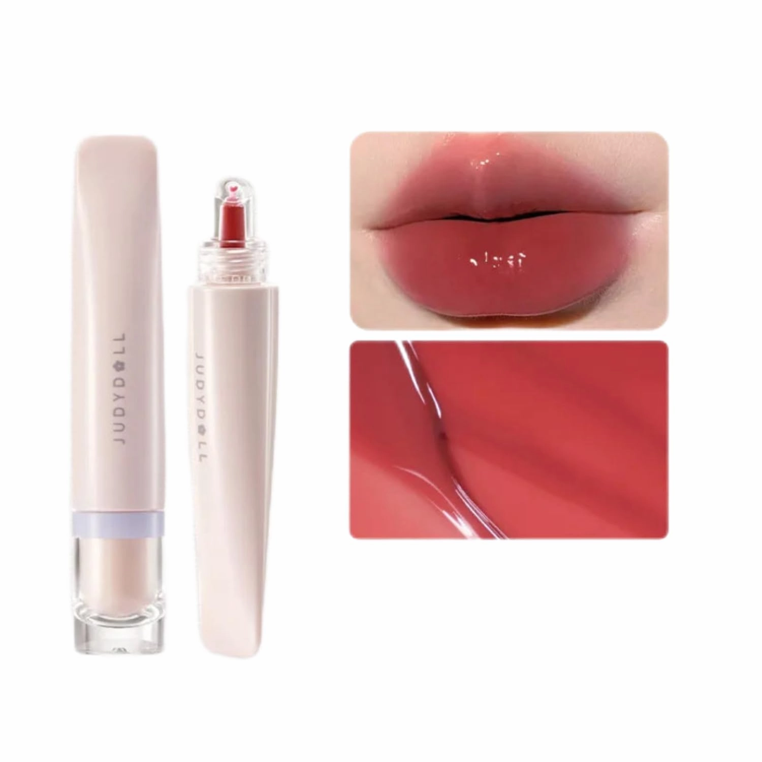 Judy-Dolll Sweety Lip Jelly Lip Glossr Clear,Hydrating Lip Gloss,Moisturizing Nonstick Tinted Gloss Lip Oil (C06 Berry, 0.35 Fl Oz)