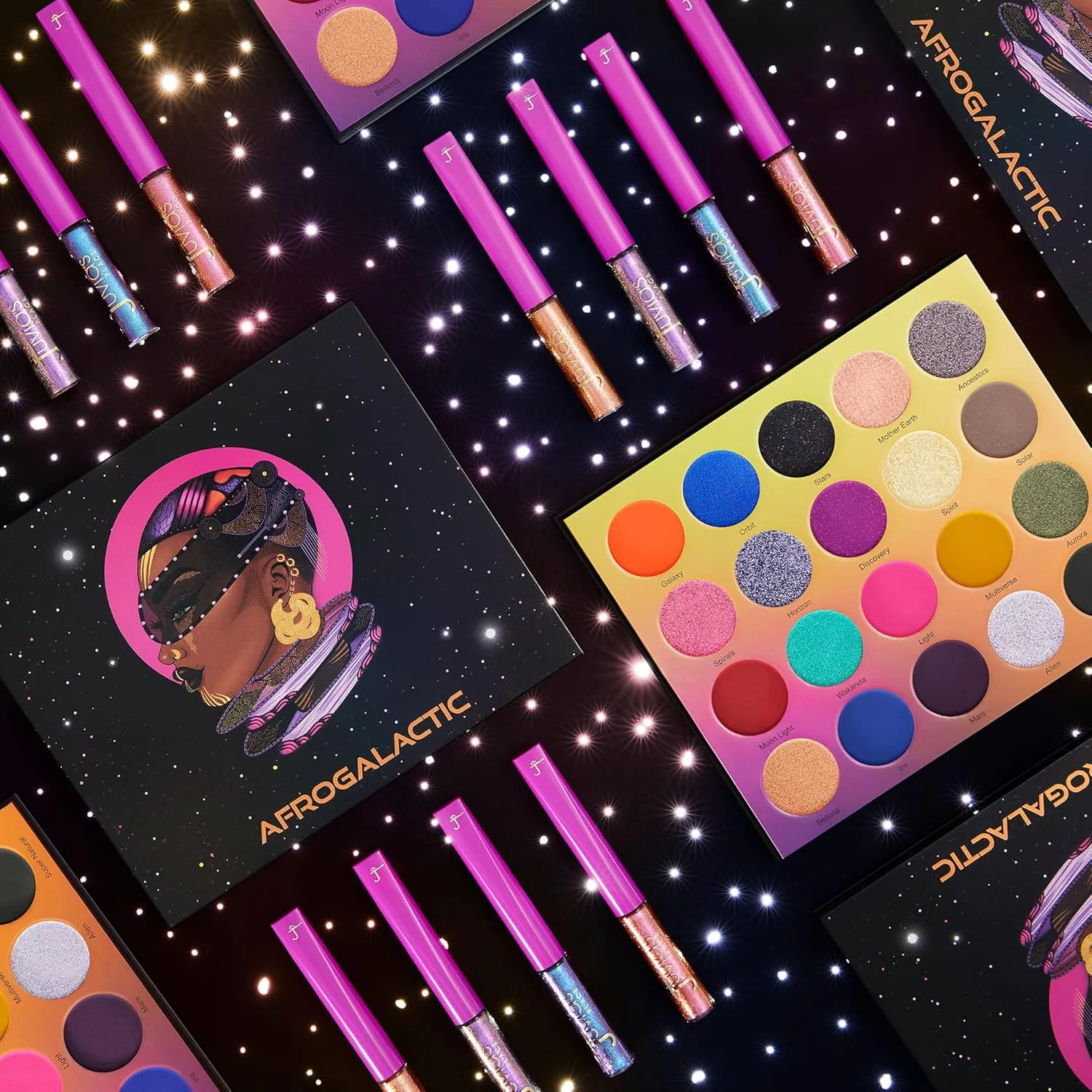 Juvia's Place Afrogalactic Glitter Liner Venus - Glitter Liner Liquid, Waterproof Liner, Multi-Dimensional Gel Liner, Metallic Liquid Liner, Holographic Liner, Iridescent Liner