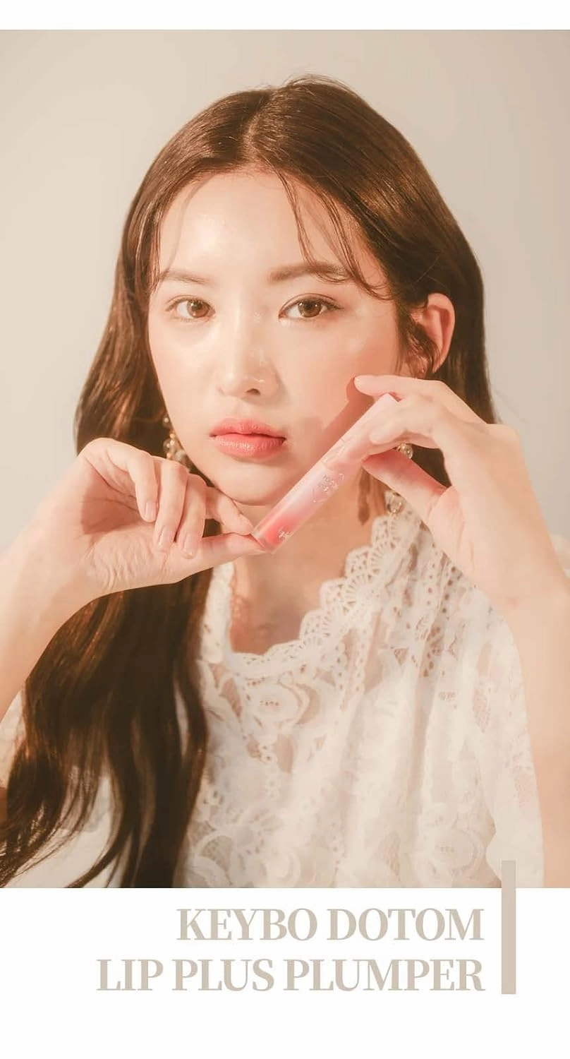 keybo Lip Plumper Dotom Lip Plus 16 Colors, 3 Steps Extreme Plumping Clear Lip Gloss by Essence Lip Care Oil & 16 Color Tints from Korean Makeup (09. Winter Berry)