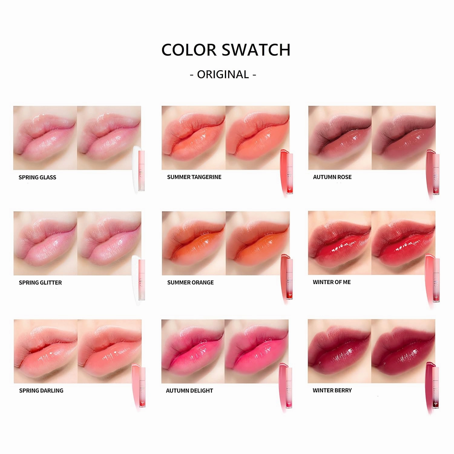 keybo Lip Plumper Dotom Lip Plus 16 Colors, 3 Steps Extreme Plumping Clear Lip Gloss by Essence Lip Care Oil & 16 Color Tints from Korean Makeup (09. Winter Berry)