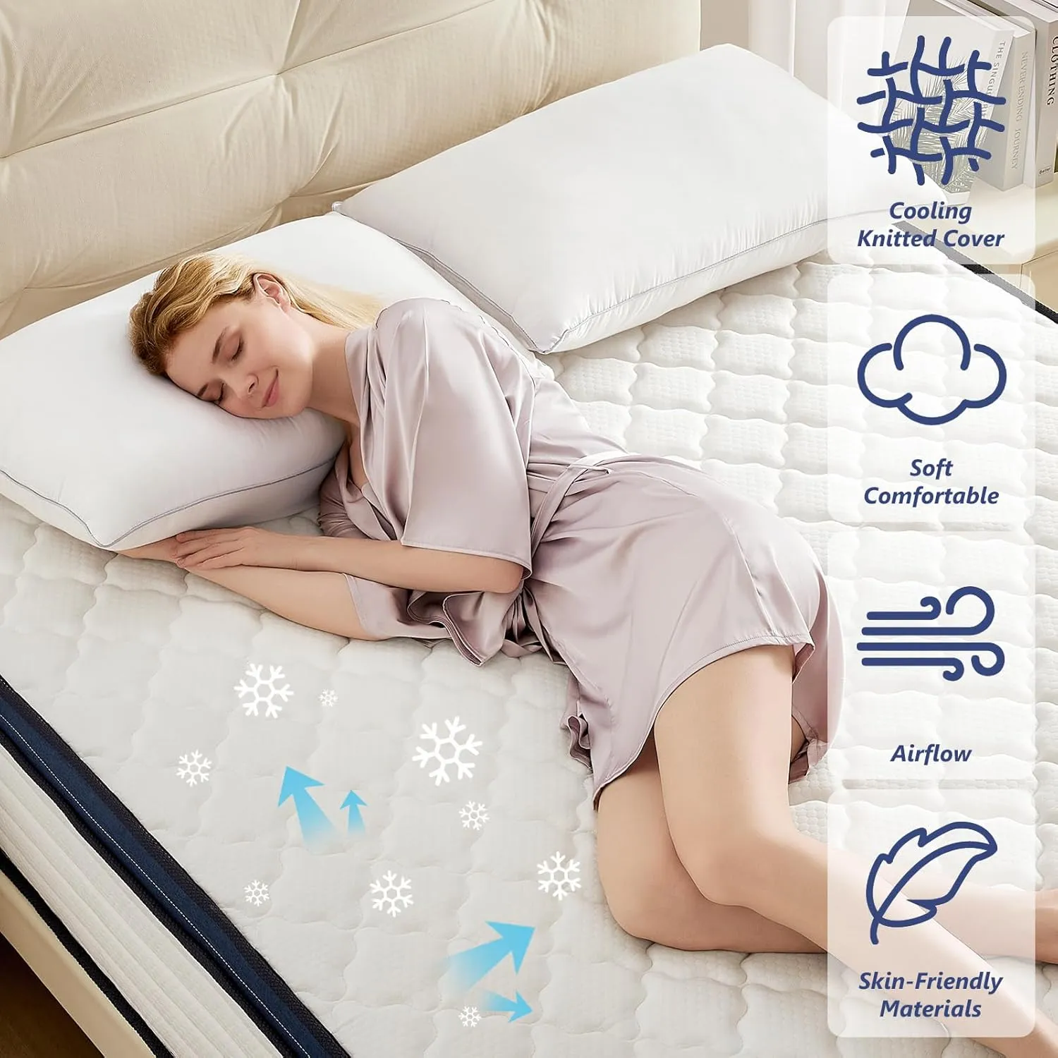 King Mattress 12 Inch King Size Mattress - Memory Foam & Pocket Coils Springs, Pressure Relief, Medium Firm Comfort, Motion Isolation, Ideal for All Sleep Positions, CertiPUR-US Certified