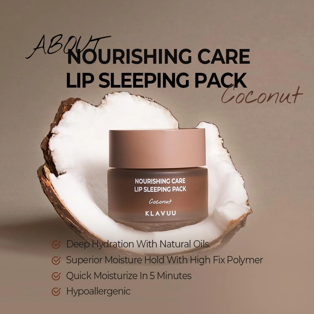 Klavuu Lip Mask Set (2PCS) – Overnight Deep Hydrating Korean Lip Balm Treatment for Very Dry, Chapped Lips | Lip Lightening & Plumping with Instant Hydration | Gentle Exfoliating (Berry & Coconut)
