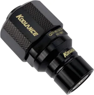 Koolance QD3-MS10X16-BK QD3 Male Quick Disconnect No-Spill Coupling, Compression for 10mm x 16mm (3/8in x 5/8in) *Black*