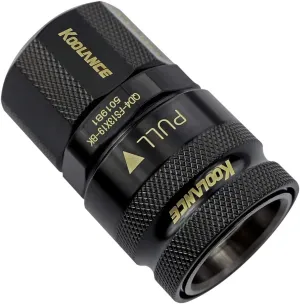 Koolance QD4-FS13X19-BK QD4 Female Quick Disconnect No-Spill Coupling, Compression for 13mm x 19mm (1/2in x 3/4in) *Black*