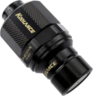 Koolance QD4-MS13X19-BK QD4 Male Quick Disconnect No-Spill Coupling, Compression for 13mm x 19mm (1/2in x 3/4in) *Black*
