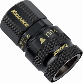 Koolance QD3-FS10X13-BK QD3 Female Quick Disconnect No-Spill Coupling, Compression for 10mm x 13mm (3/8in x 1/2in) *Black*