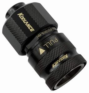 Koolance QD3-FS13X19-BK QD3 Female Quick Disconnect No-Spill Coupling, Compression for 13mm x 19mm (1/2in x 3/4in) *Black*